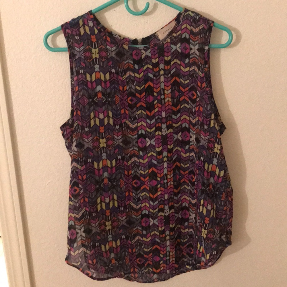 EVERLY Multi colored strapless top
